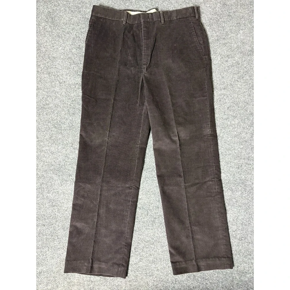 Haggar Corduroy Pants Mens 36 x 31 Brown Vintage